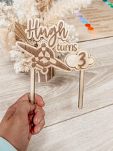 Load image into Gallery viewer, Aeroplane Cake Topper Wood
