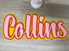 Load image into Gallery viewer, Triple Layered Acrylic Name Wall Plaque
