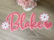 Load image into Gallery viewer, Double Layer Plaque 1 name with Decor
