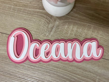 Load image into Gallery viewer, Triple Layered Acrylic Name Wall Plaque
