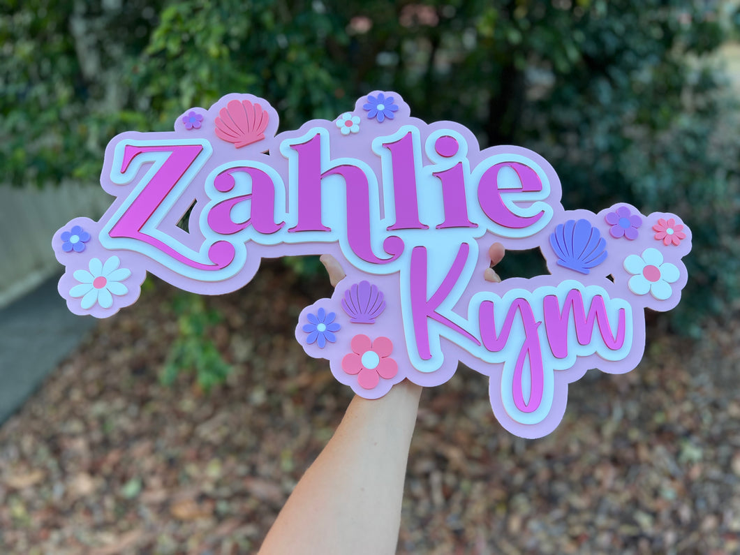 Large First & Middle Name Acrylic Plaque