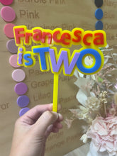 Load and play video in Gallery viewer, Wiggles Theme Acrylic Cake topper
