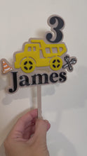Load and play video in Gallery viewer, Construction Cake Topper
