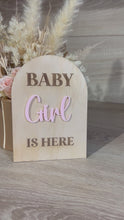 Load and play video in Gallery viewer, Gender Reveal Double Sided Plaque
