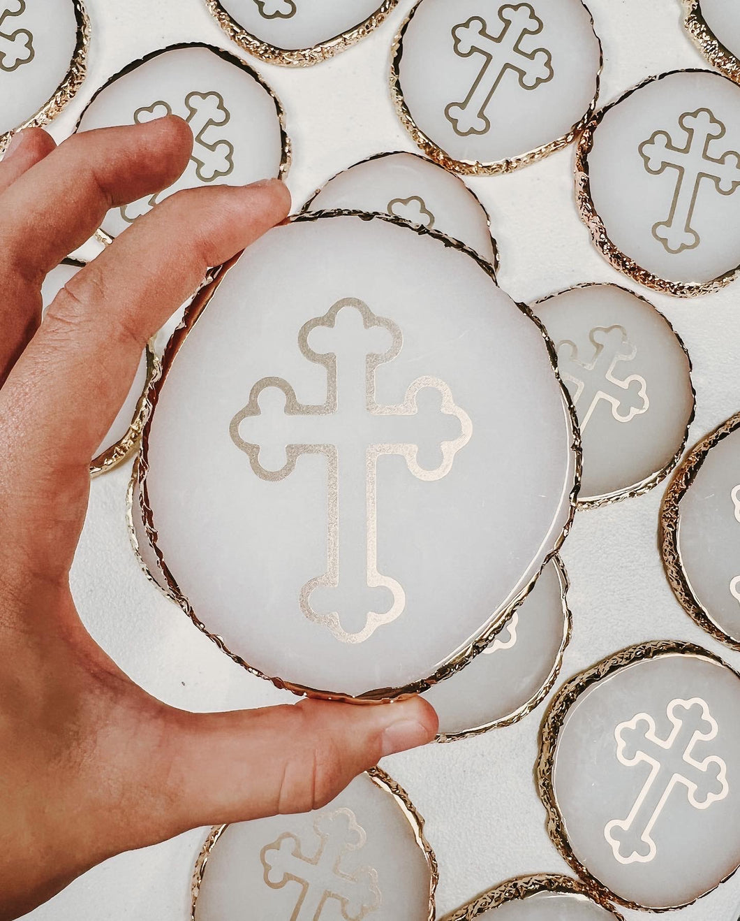 Religious Agate Resin Coasters