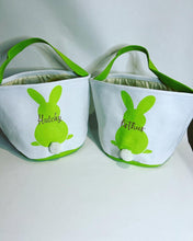 Load image into Gallery viewer, Green Easter Bunny basket
