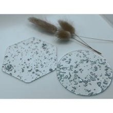 Load image into Gallery viewer, Gold or Silver Leaf/Flake Acrylic Coaster
