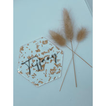 Load image into Gallery viewer, Personalised Gold or Silver Leaf Acrylic Coasters
