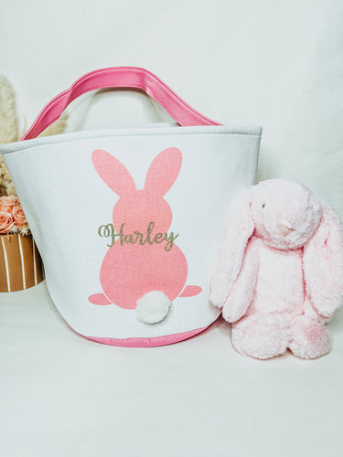 Pink Easter Bunny Basket