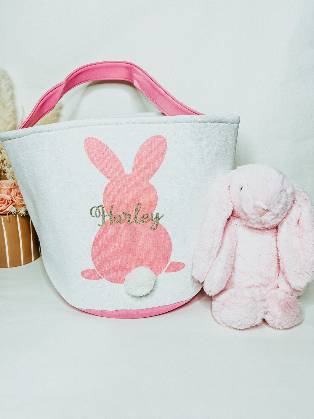 Pink Easter Bunny Basket