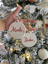 Load image into Gallery viewer, Personalised Ceramic White Ornament
